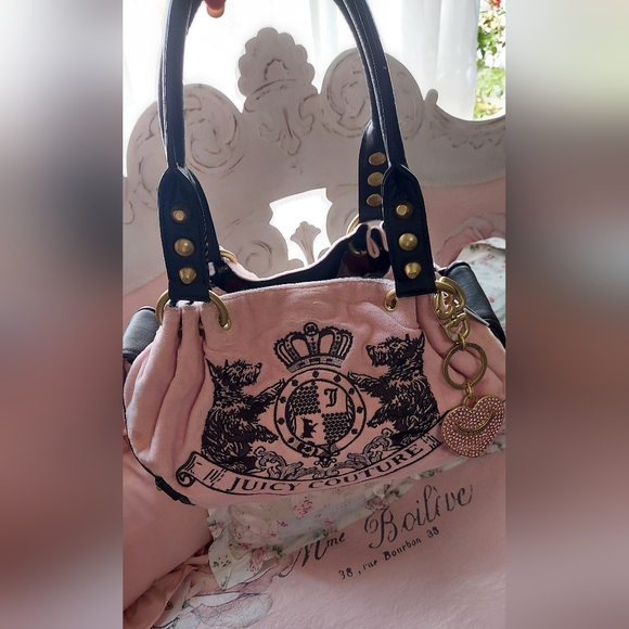 🎀 Rare Baby Pink Juicy Couture Bag - Picture 10 of 11